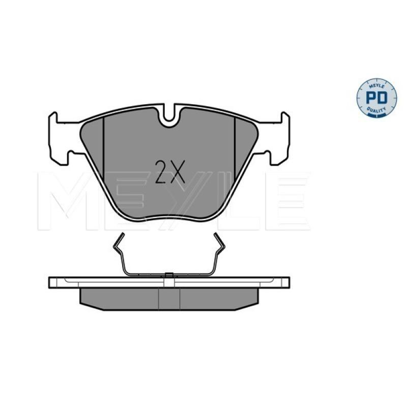 Jeu de 4 plaquettes de frein avant MEYLE 025 241 6120/PD - Visuel 2