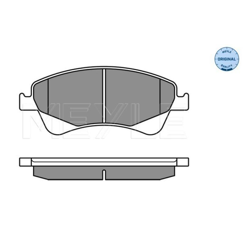 Jeu de 4 plaquettes de frein avant MEYLE 025 242 0419/W - Visuel 1