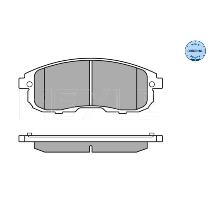 Jeu de 4 plaquettes de frein avant MEYLE 025 242 8016/W - Visuel 1