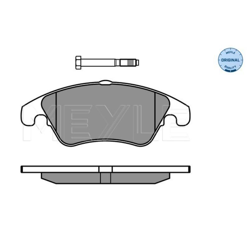 Jeu de 4 plaquettes de frein avant MEYLE 025 243 1019 - Visuel 1