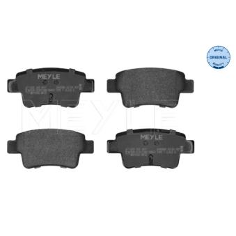 Jeu de 4 plaquettes de frein arrière MEYLE OEM 77363959