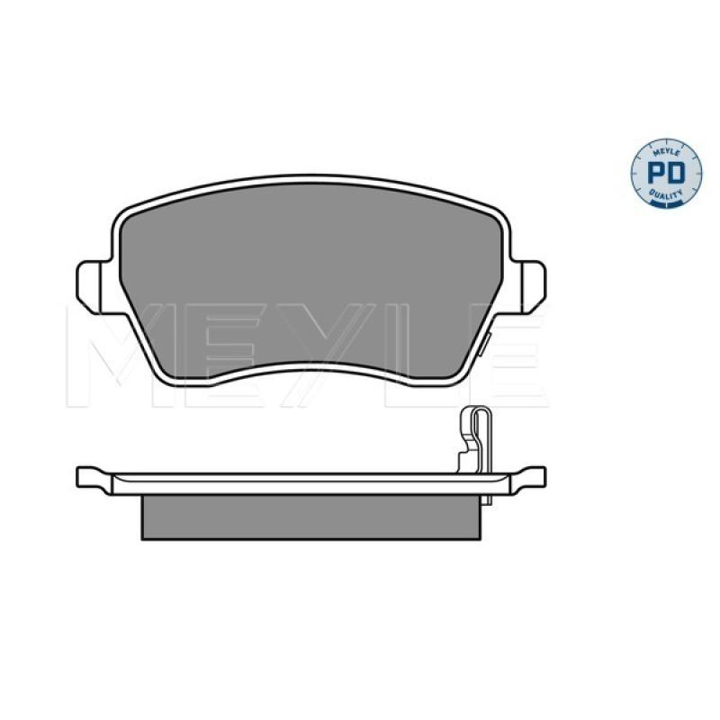 Jeu de 4 plaquettes de frein avant MEYLE 025 244 0317/PD - Visuel 2