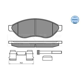 Jeu de 4 plaquettes de frein avant MEYLE OEM 1411457380 Jeu de 4 plaquettes de frein avant MEYLE OEM 1411457380