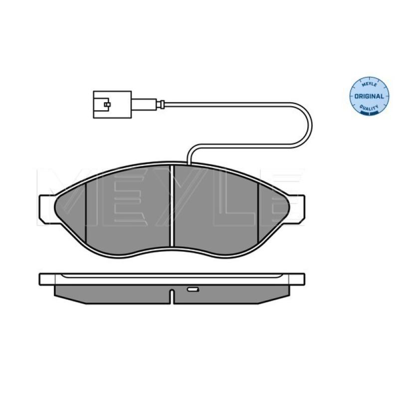 Jeu de 4 plaquettes de frein avant MEYLE 025 244 6819/W2 - Visuel 1