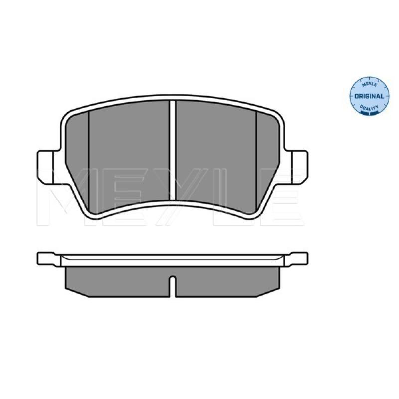 Jeu de 4 plaquettes de frein arrière MEYLE 025 244 9617 - Visuel 1