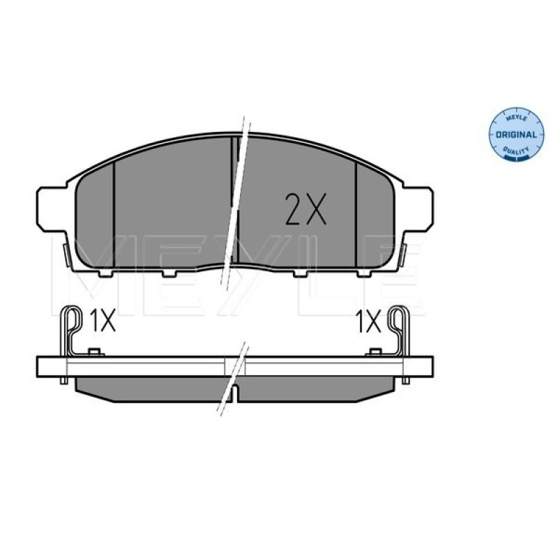 Jeu de 4 plaquettes de frein avant MEYLE 025 245 2916/W - Visuel 1
