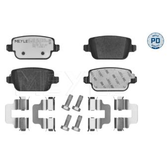 Jeu de 4 plaquettes de frein arrière MEYLE [025 245 3715/PD]