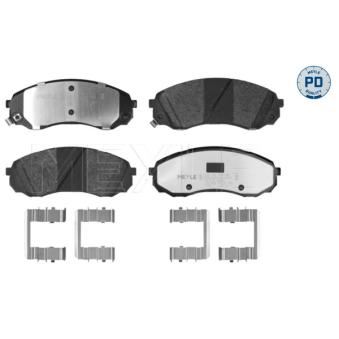 Jeu de 4 plaquettes de frein avant MEYLE 025 245 9717/PD pour AUDI A5 2.5 CRDi - 110cv