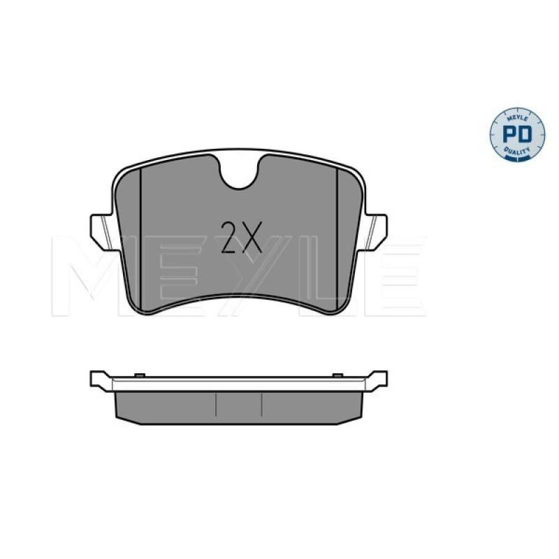 Jeu de 4 plaquettes de frein arrière MEYLE 025 246 0617/PD - Visuel 2