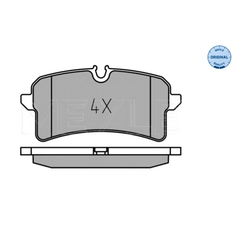 Jeu de 4 plaquettes de frein arrière MEYLE 025 246 4317 - Visuel 1