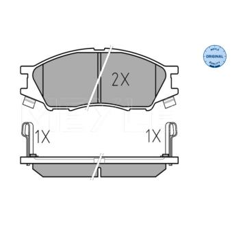 Jeu de 4 plaquettes de frein avant MEYLE 025 246 4815/W pour NISSAN ALMERA 2.2 DCI - 136cv