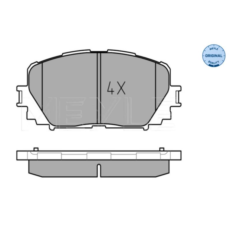 Jeu de 4 plaquettes de frein avant MEYLE 025 247 0817 - Visuel 1