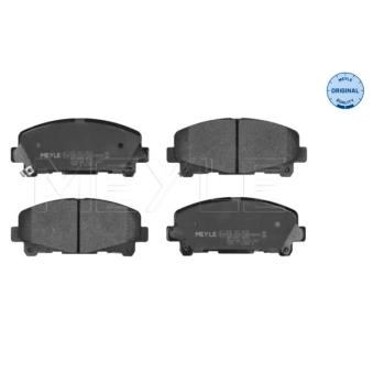 Jeu de 4 plaquettes de frein avant MEYLE 025 247 6616 pour HONDA ACCORD 2.4 - 201cv