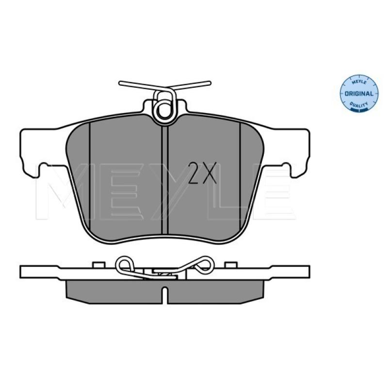 Jeu de 4 plaquettes de frein arrière MEYLE 025 250 0916 - Visuel 1