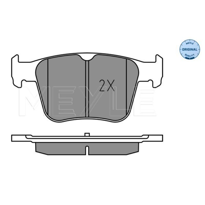 Jeu de 4 plaquettes de frein arrière MEYLE 025 250 0916 - Visuel 2