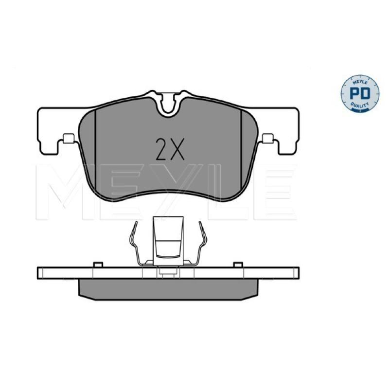 Jeu de 4 plaquettes de frein avant MEYLE 025 250 1418/PD - Visuel 1