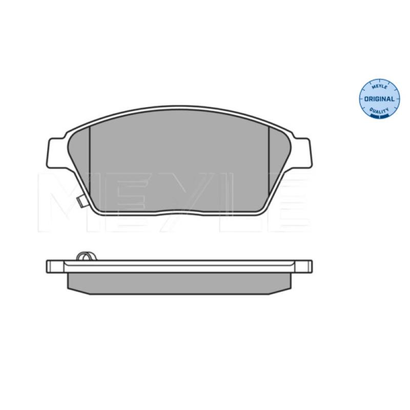Jeu de 4 plaquettes de frein avant MEYLE 025 250 3418/W - Visuel 2