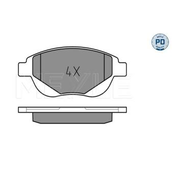 Jeu de 4 plaquettes de frein avant MEYLE OEM 425427