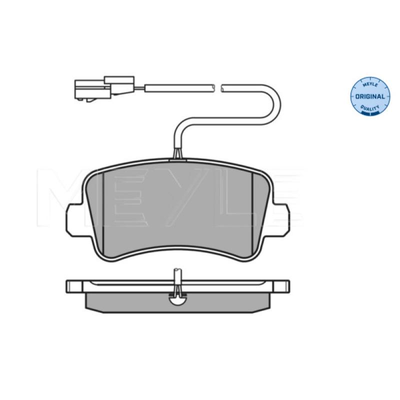 Jeu de 4 plaquettes de frein arrière MEYLE 025 251 1218/W - Visuel 1