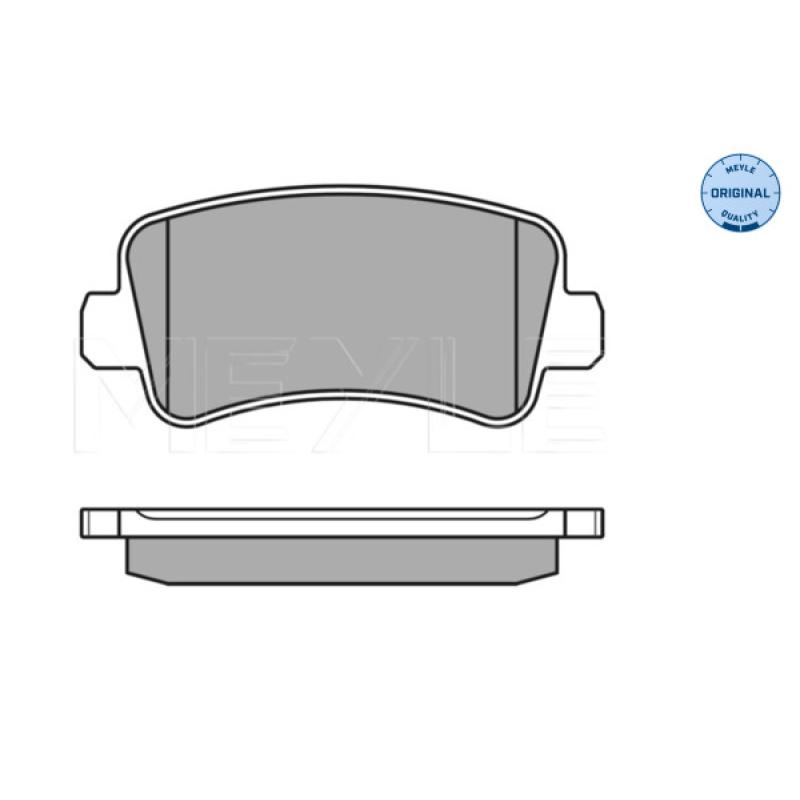 Jeu de 4 plaquettes de frein arrière MEYLE 025 251 1218/W - Visuel 2
