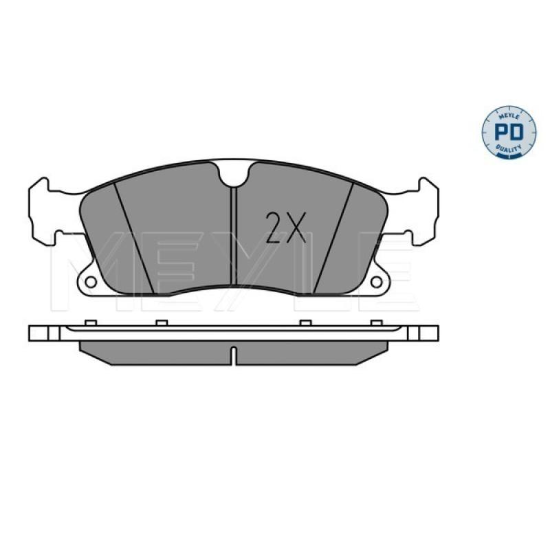 Jeu de 4 plaquettes de frein avant MEYLE 025 251 9219/PD - Visuel 1