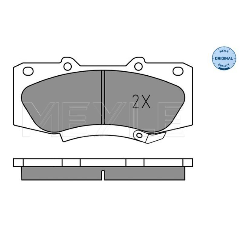 Jeu de 4 plaquettes de frein avant MEYLE 025 252 0917 - Visuel 1