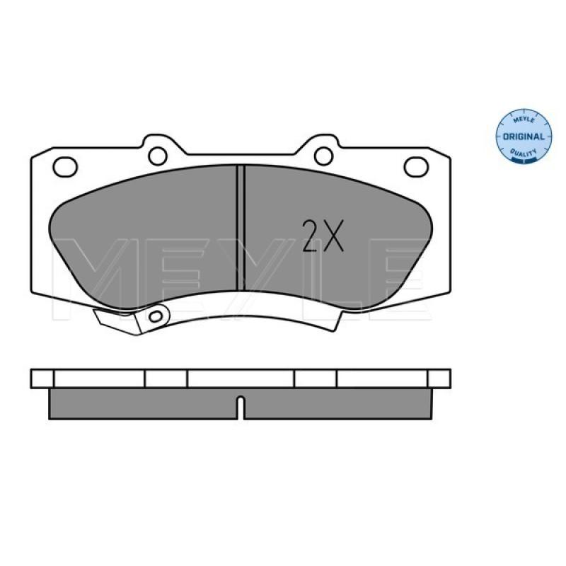 Jeu de 4 plaquettes de frein avant MEYLE 025 252 0917 - Visuel 2