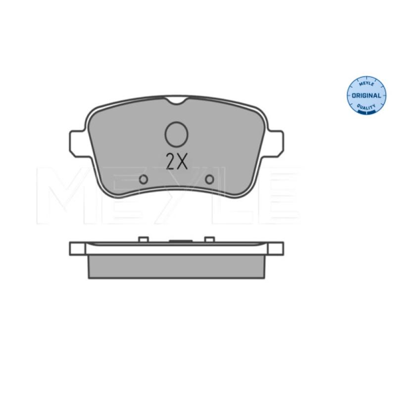 Jeu de 4 plaquettes de frein arrière MEYLE 025 252 1618 - Visuel 2