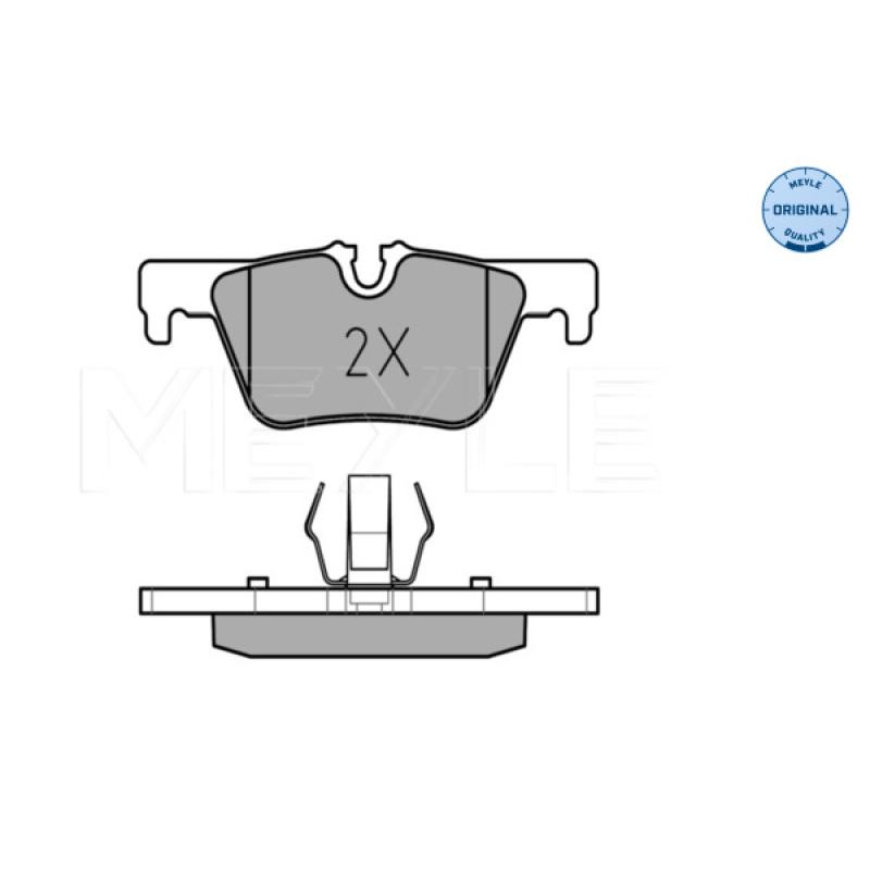 Jeu de 4 plaquettes de frein arrière MEYLE 025 253 0717 - Visuel 1