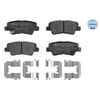 Jeu de 4 plaquettes de frein arrière MEYLE 025 253 3715/W pour DODGE CALIBER 1.6 CRDi - 110cv