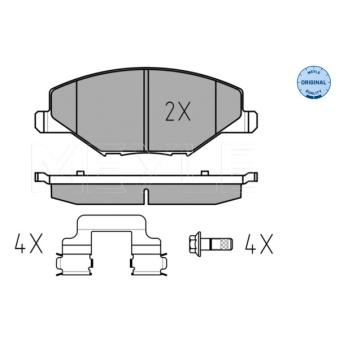 Jeu de 4 plaquettes de frein avant MEYLE OEM 6RU698151A