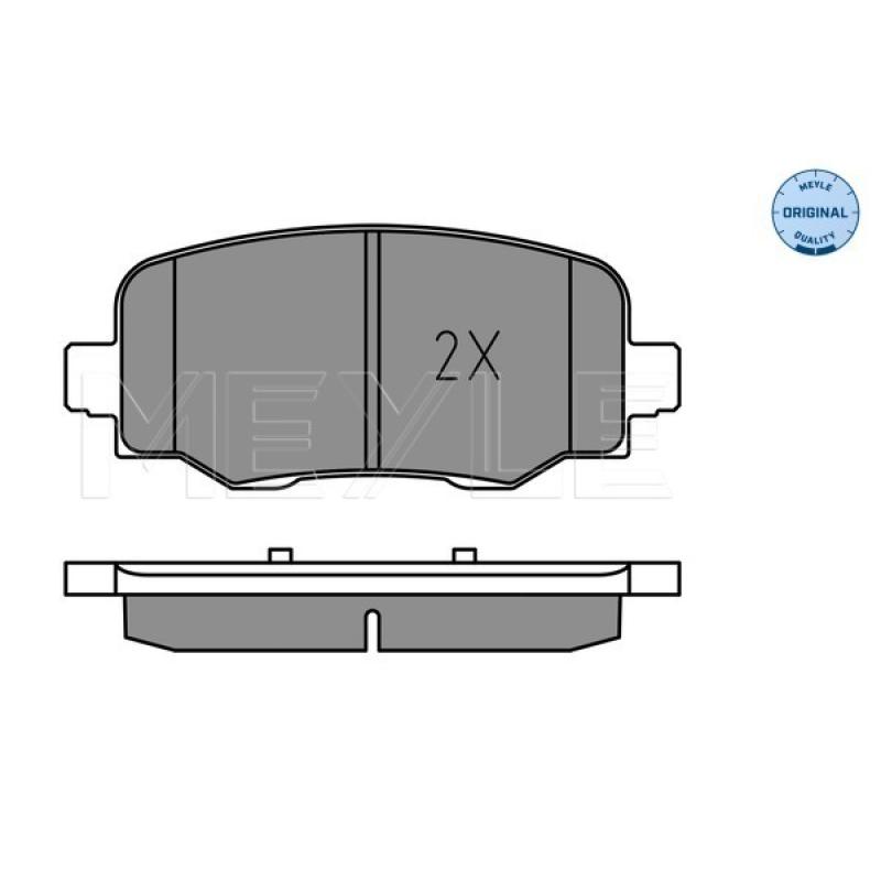 Jeu de 4 plaquettes de frein arrière MEYLE 025 257 3318 - Visuel 2