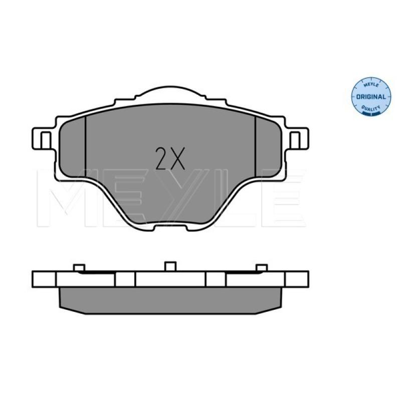 Jeu de 4 plaquettes de frein arrière MEYLE 025 258 2717 - Visuel 1
