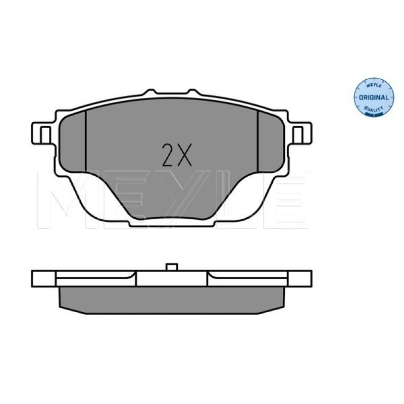 Jeu de 4 plaquettes de frein arrière MEYLE 025 258 2717 - Visuel 2
