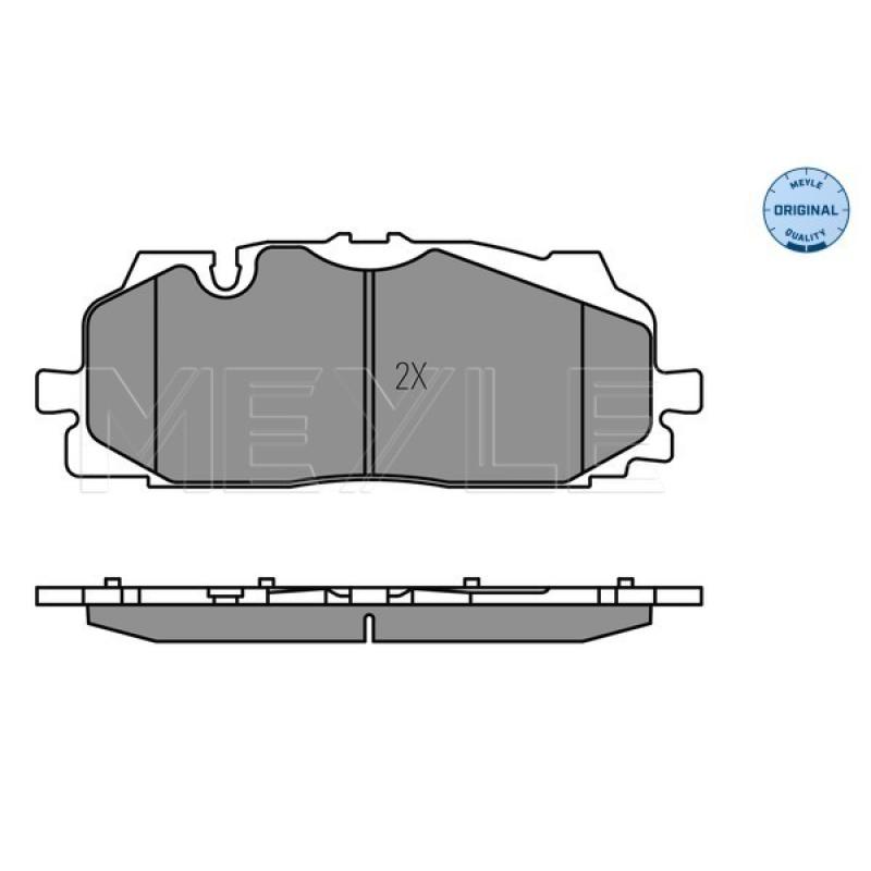 Jeu de 4 plaquettes de frein avant MEYLE 025 258 6117 - Visuel 1