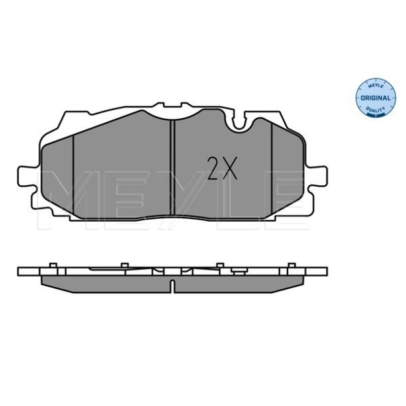 Jeu de 4 plaquettes de frein avant MEYLE 025 258 6117 - Visuel 2