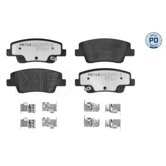 Jeu de 4 plaquettes de frein avant MEYLE 025 265 4316/PD pour KIA EV9 100 - 204cv