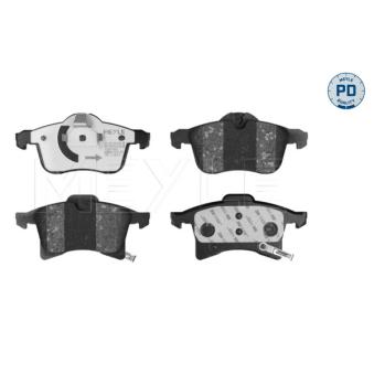 Jeu de 4 plaquettes de frein avant MEYLE 025 283 3219/PD pour TOYOTA COROLLA 1.7 CDTI - 110cv