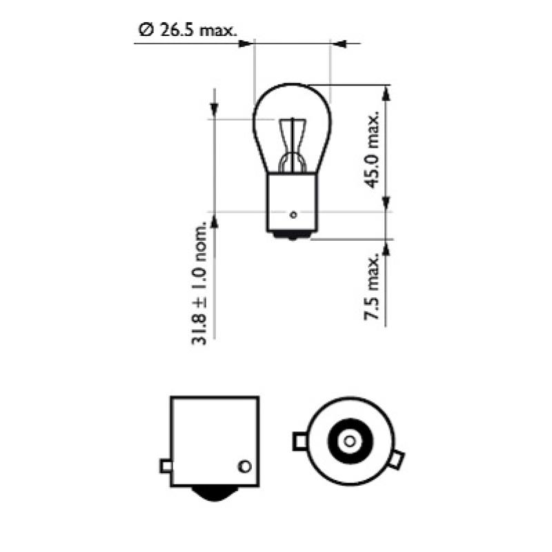 Ampoule, feu stop/feu arrière PHILIPS 12088CP - Visuel 2