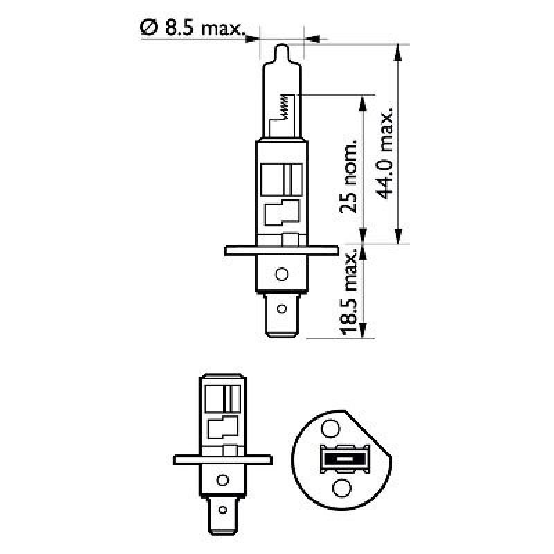 Lot de 2 ampoules, projecteur longue portée PHILIPS 12258LLECOS2 - Visuel 2