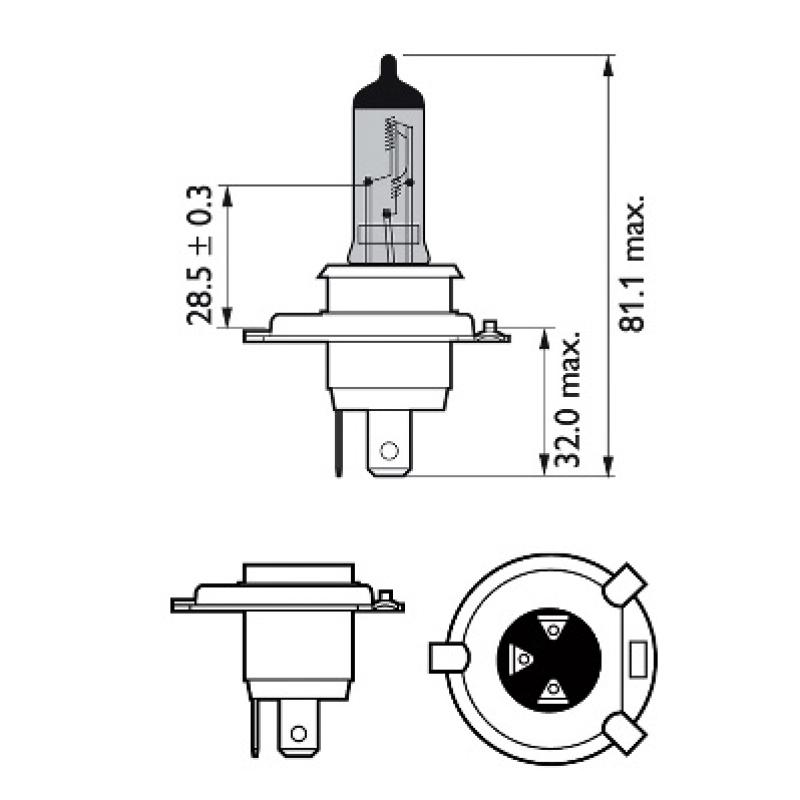 Lot de 2 ampoules, projecteur longue portée PHILIPS 12342WVUSM - Visuel 2