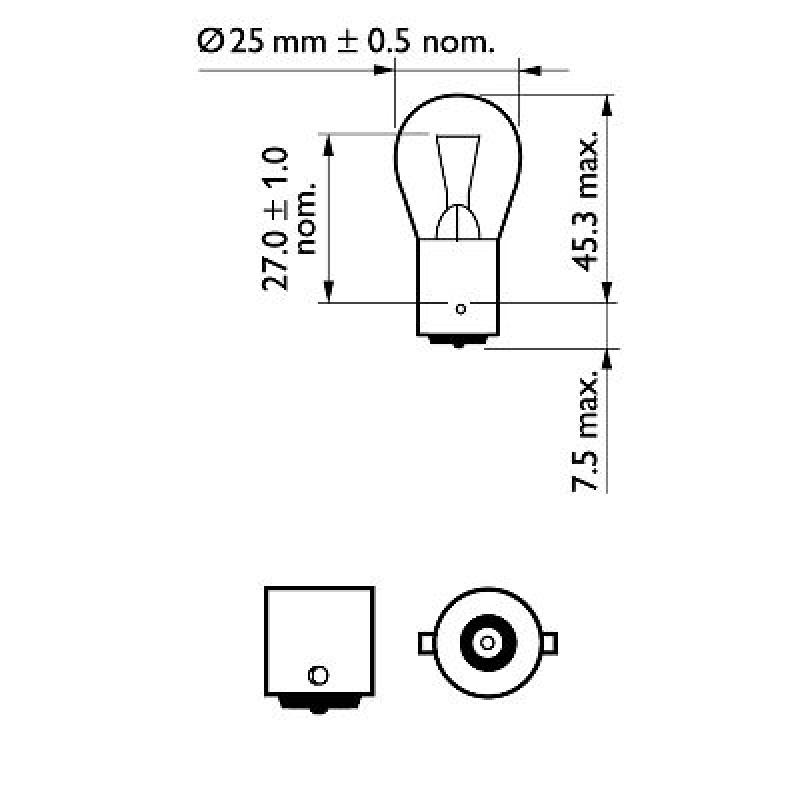Ampoule, feu clignotant PHILIPS 12445CP - Visuel 2