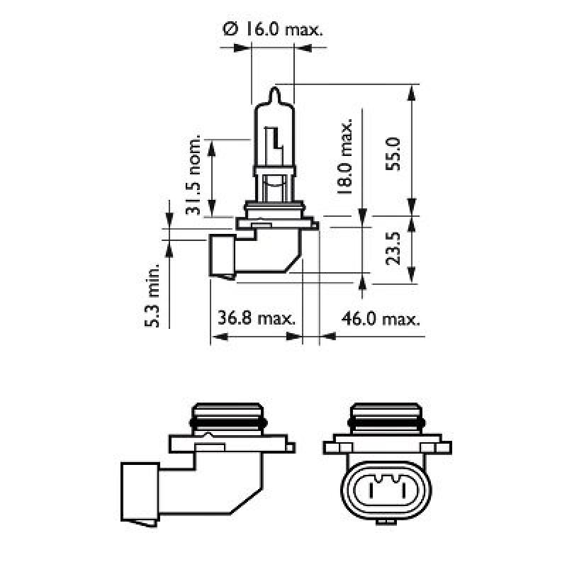Ampoule, projecteur longue portée PHILIPS 9005PRB1 - Visuel 2