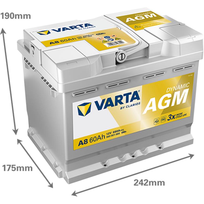 Batterie de démarrage Start & Stop VARTA 560901068K262 - Visuel 1