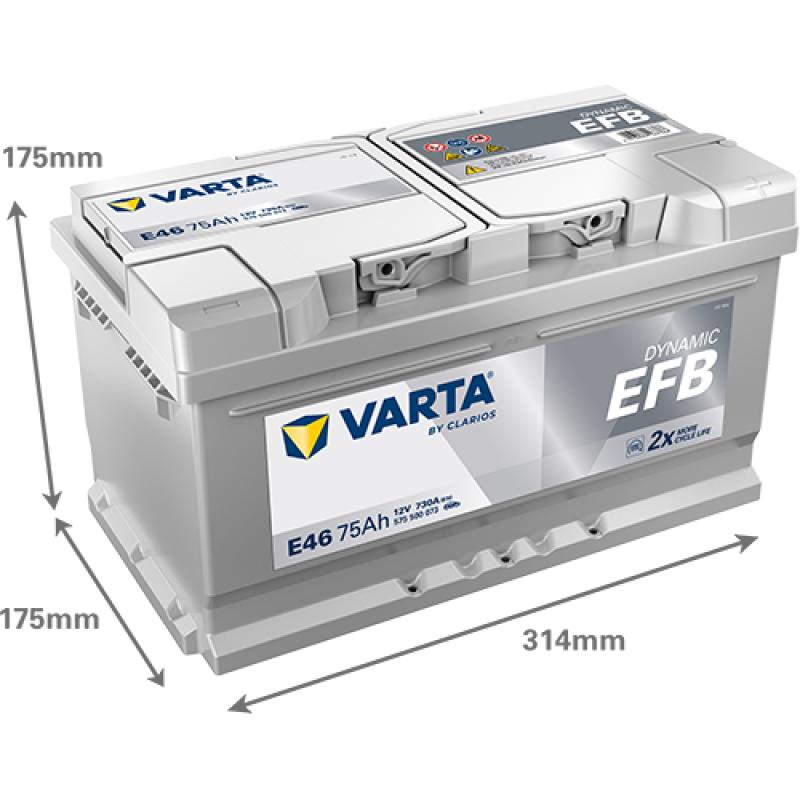 Batterie de démarrage Start & Stop VARTA 575500073K262 - Visuel 1