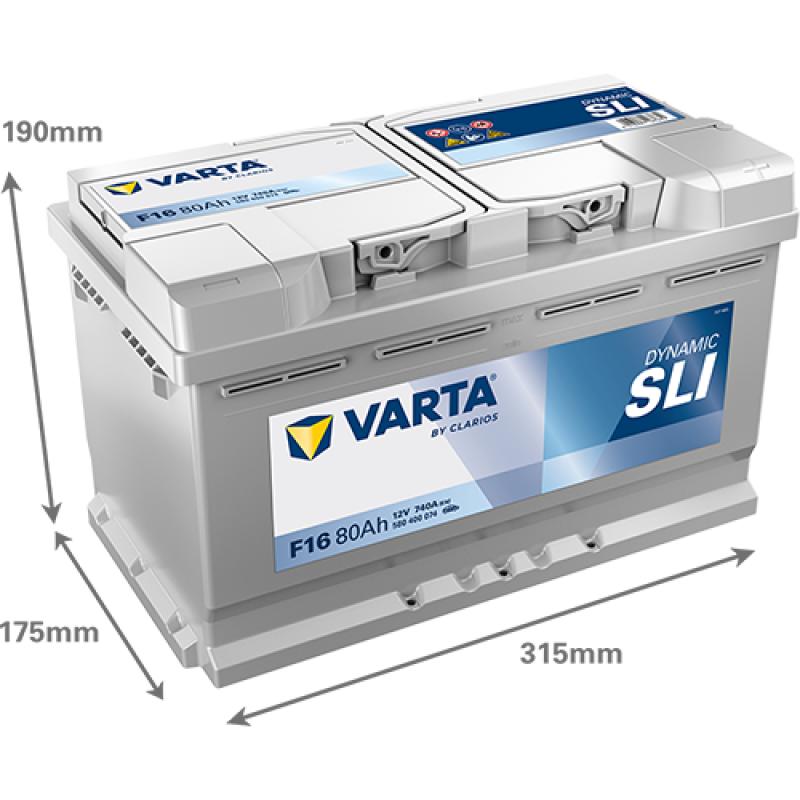 Batterie de démarrage VARTA 580400074K262 - Visuel 1