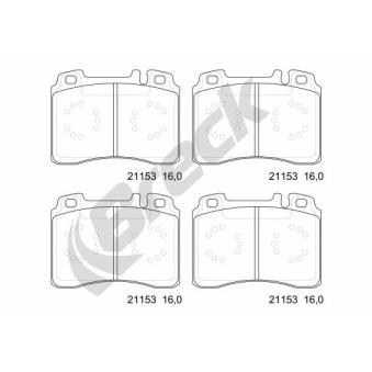 Jeu de 4 plaquettes de frein avant BRECK OEM 0024201920