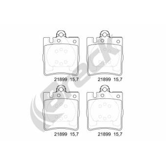 Jeu de 4 plaquettes de frein arrière BRECK OEM 0034202820