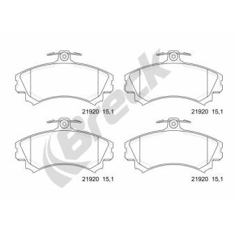 Jeu de 4 plaquettes de frein avant BRECK OEM MR235557