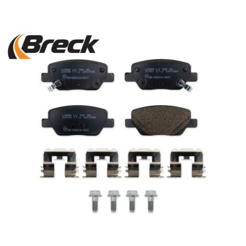 Jeu de 4 plaquettes de frein arrière BRECK 22449 00 704 00 - Visuel 2